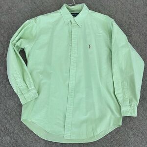 Light lime green polo, Ralph Lauren classic fit 16.534/35 long sleeve